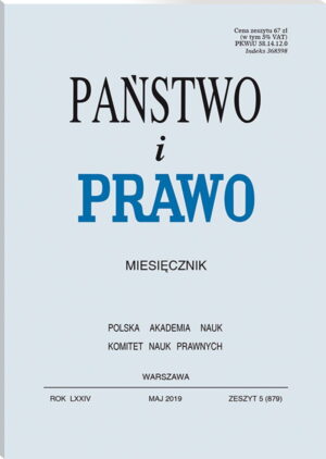 Państwo i Prawo - Nr 5/2019 [879]