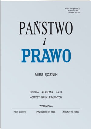 Państwo i Prawo - Nr 10/2023 [932]