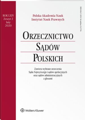 Orzecznictwo Sądów Polskich - Nr 2/2020