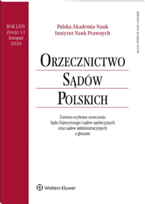 Orzecznictwo Sądów Polskich - Nr 11/2020