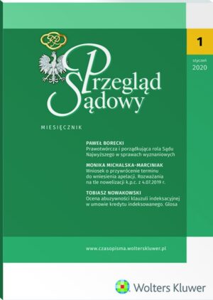 Przegląd Sądowy - Nr 1/2020