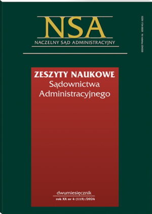 Zeszyty Naukowe Sądownictwa Administracyjnego - Nr 4/2024