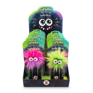 Spinacz włochaty do papieru XL z oczami Herbs 1szt.mix