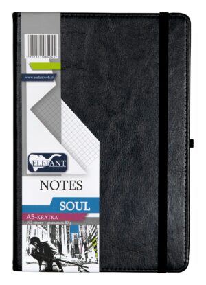 Notes A5 kratka Soul czarny