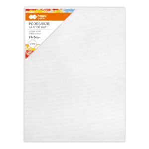 Podobrazie bawełniane białe 18x24 impregnowane MDF Happy Color