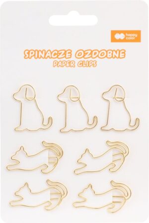 Spinacze ozdobne CAT&DOG Happy Color 7 szt.