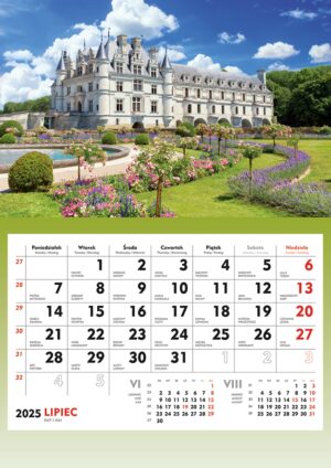 Terminarz 2025 Ścienny Ogród Królewski