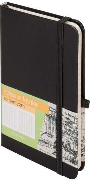 Notes romantyzm A6 kratka czarny