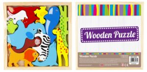 Układanka drewniana 12 elementów Zwierzęta