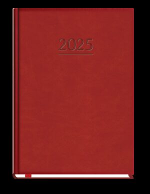 Terminarz 2025 Popularny tygodniowy bordo A4