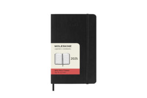 Kalendarz 2025 12M Moleskine P dzienny czarny 9x14