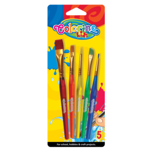 Pędzelki akrylowe jumbo Colorino Kids kolor blister 5 sztuk