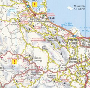 Wyspa grecka korfu mapa 1:50 000