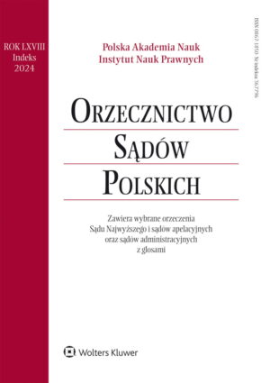 Orzecznictwo Sądów Polskich - Nr 13/2024