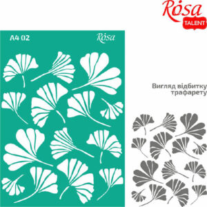 Szablon samoprzylepny wielokrotnego użytku liście miłorzębu 21x29.7cm