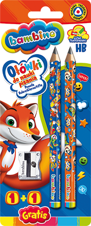 Ołówki do nauki pisania Bambino 2szt. z temperówką