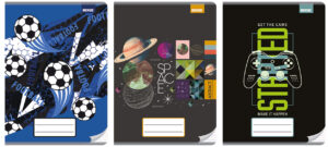 Zeszyt A4 32k. 3-linie kolor No Name chłopiec 1szt.mix