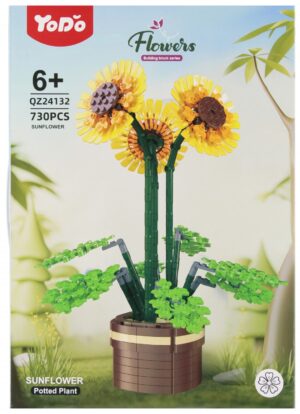 Klocki konstrukcyjne Kwiaty 730 elementów