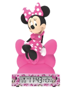Lampka 3D z budzikiem Minnie MN4500
