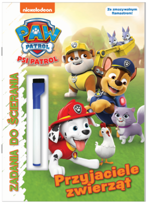 Przyjaciele zwierząt. Psi Patrol. Zadania do ścierania