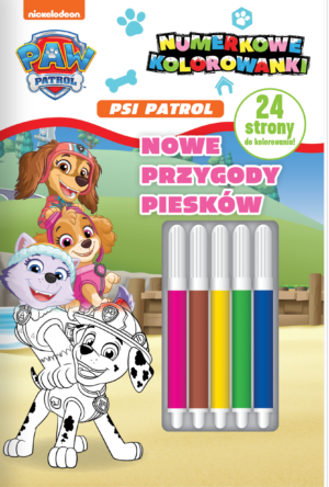 Nowe przygody piesków. Psi Patrol. Numerkowe kolorowanki