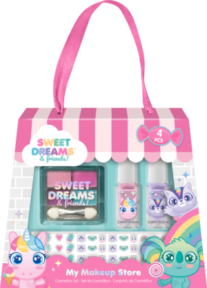 Zestaw do makijażu Sweet Dreams z naklejkami 4 el. KL11659