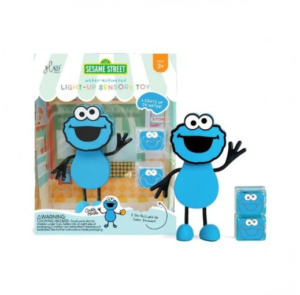 Ciasteczkowy Potwór ulica Sezamkowa z kostkami sensorycznymi świecącymi w wodzie 2 szt.