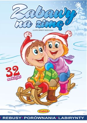Zabawy na zimę. Kolorowanka