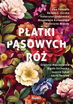 Płatki pąsowych róż