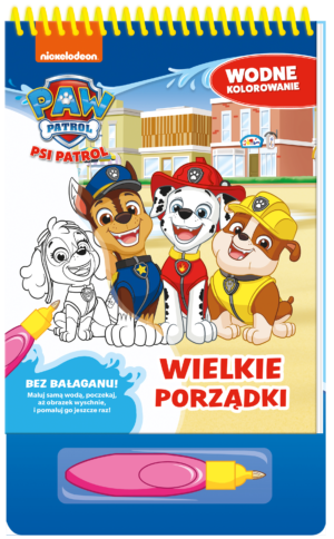 Wielkie porządki. Psi Patrol. Wodne kolorowanie