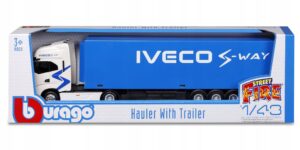 Bburago Model 1:43 IVECO S-WAY 570 ciężarówka z naczepą 18-31469