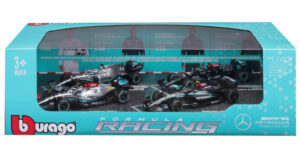 Bburago Model 1:43 zestaw bolidów F1 Mercedes AMG W12 W13 W14 18-38093