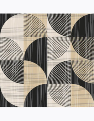 Serwetki DAISY Lunch SD 330x330 Geometria czarno beżowe 044501