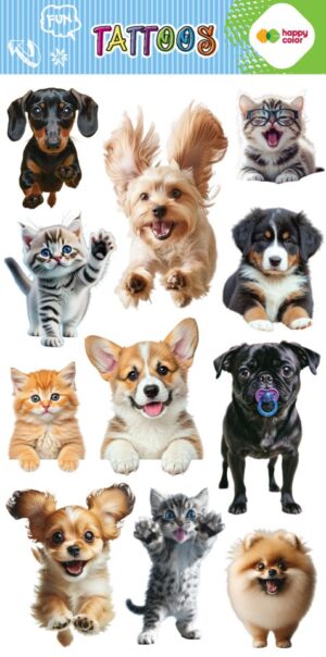 Tatuaże zmywalne BEST FRIENDS 100x200mm Happy Color