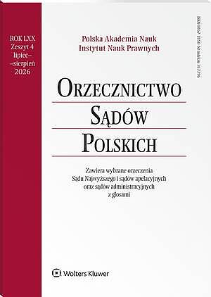 Orzecznictwo Sądów Polskich - Nr 4/2026